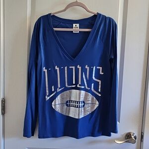 Victoria's Secret PINK Blue Lions Football Top